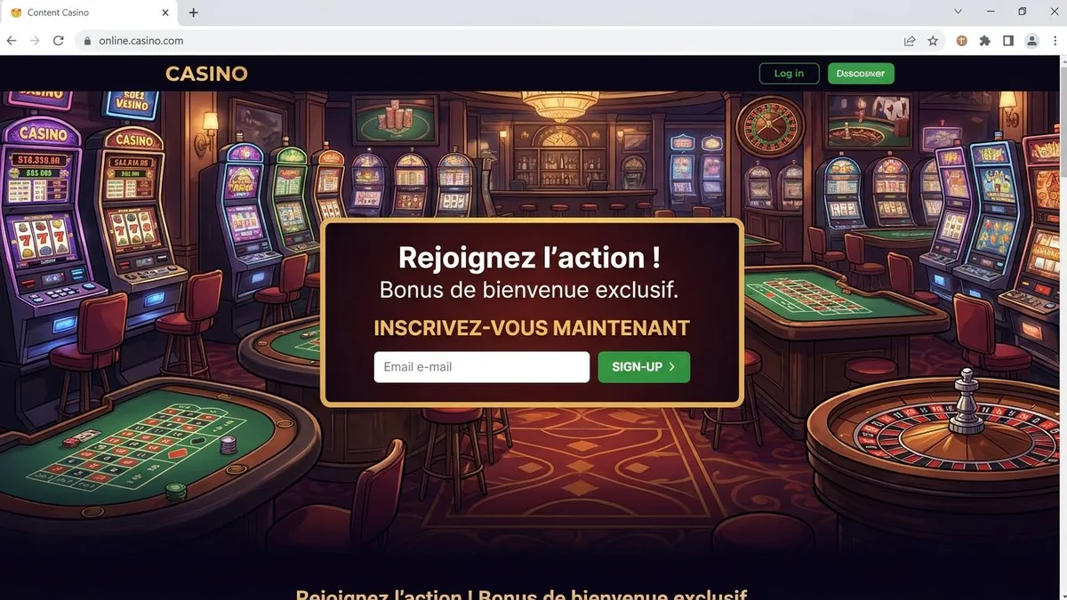 Inscription avec bonus